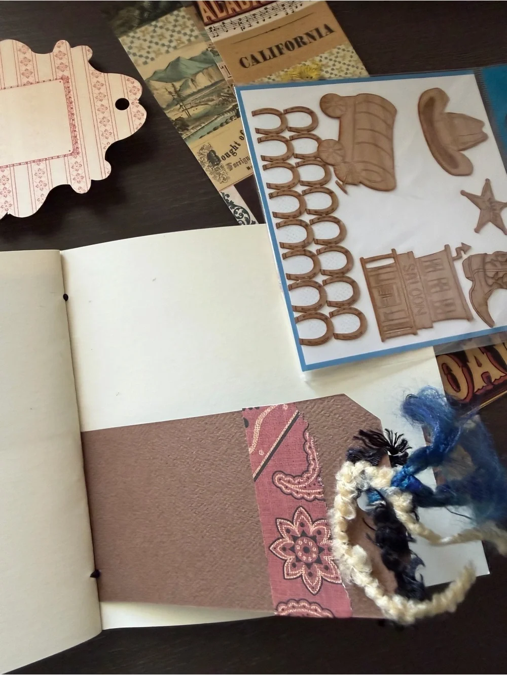 Handmade Western Junk Journal Cowboy Craft Bundle